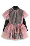 Next Kids' Tiered Sheer Mesh Tunic & Top Set In Pink