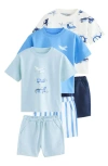 Next Kids' Transport Graphic T-shirts & Shorts 3-pack In Blue