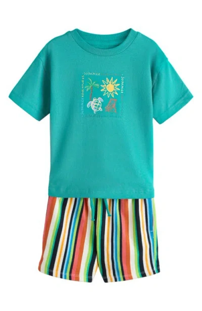 Next Kids' Turtle T-shirt & Shorts Set In Green