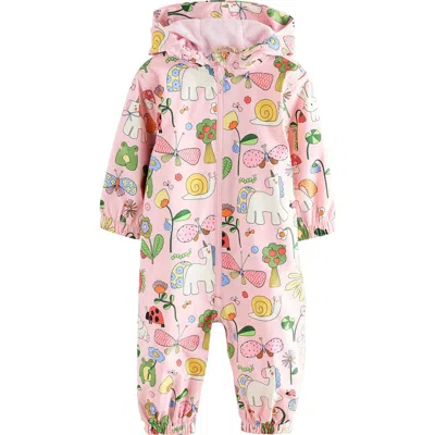 Next Kids' Unicorn Waterproof Puddle Suit In Pink