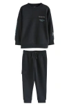 Next Kids' Utility Sweatshirt & Joggers Set In Black