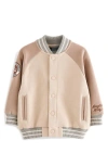 Next Kids' Varsity Jacket In Neutral