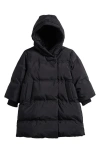 Next Kids' Waterproof Hooded Puffer Coat In Black