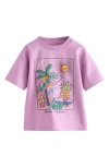 Next Kids' Wave Chaser Cotton Graphic T-shirt In Purple