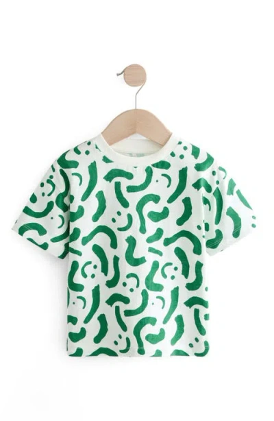 Next Kids' Wiggle Smile Print Cotton Pocket T-shirt