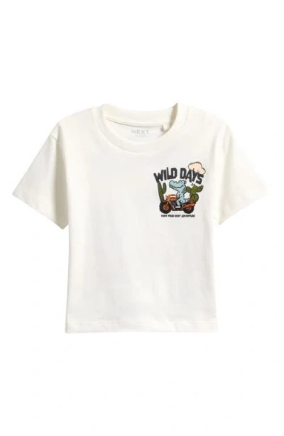 Next Kids' Wild Days Graphic T-shirt In White