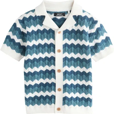 Next Babies'  Kids' Zigzag Stripe Shirt In Blue