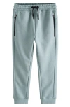 Next Kids' Zip Pocket Cotton Blend Joggers In Gray