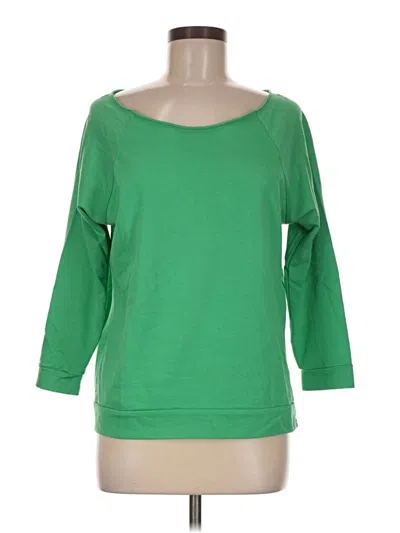 Pre-owned Next Level Apparel 3/4 Sleeve Top Green Boatneck Tops