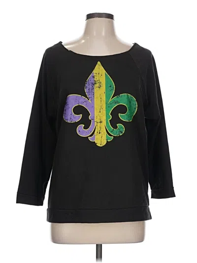 Pre-owned Next Level Apparel 3/4 Sleeve T-shirt In Black