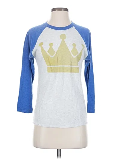 Pre-owned Next Level Apparel 3/4 Sleeve T-shirt In Blue