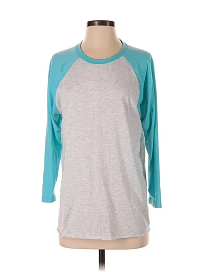 Pre-owned Next Level Apparel 3/4 Sleeve T-shirt In Blue