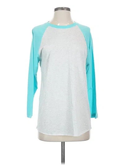 Pre-owned Next Level Apparel 3/4 Sleeve T-shirt In Blue