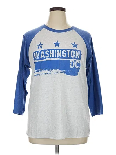Pre-owned Next Level Apparel 3/4 Sleeve T-shirt In Blue