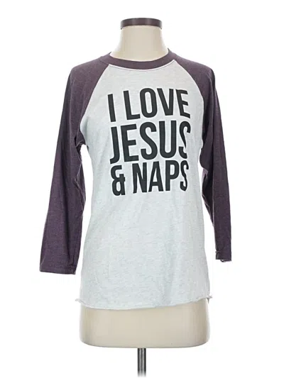 Pre-owned Next Level Apparel 3/4 Sleeve T-shirt In Gray