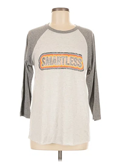 Pre-owned Next Level Apparel 3/4 Sleeve T-shirt In Gray