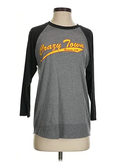 Pre-owned Next Level Apparel 3/4 Sleeve T-shirt In Gray