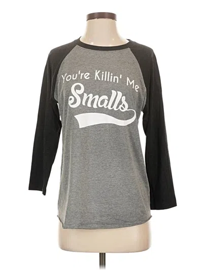 Pre-owned Next Level Apparel 3/4 Sleeve T-shirt In Gray