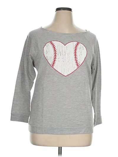Pre-owned Next Level Apparel 3/4 Sleeve T-shirt In Gray