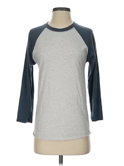 Pre-owned Next Level Apparel 3/4 Sleeve T-shirt In Gray