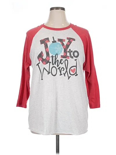 Pre-owned Next Level Apparel 3/4 Sleeve T-shirt In Red