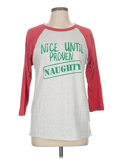 Pre-owned Next Level Apparel 3/4 Sleeve T-shirt In Red