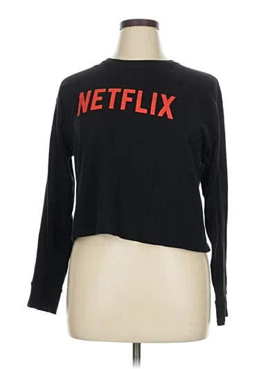 Pre-owned Next Level Apparel Long Sleeve T-shirt In Black