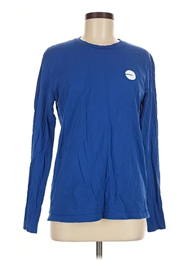 Pre-owned Next Level Apparel Long Sleeve T-shirt In Blue