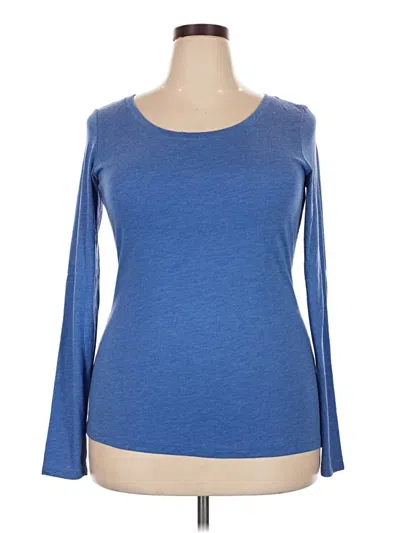 Pre-owned Next Level Apparel Long Sleeve T-shirt In Blue