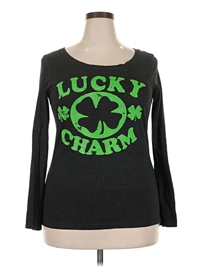 Pre-owned Next Level Apparel Long Sleeve T-shirt In Gray