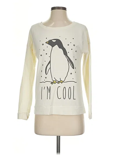 Pre-owned Next Level Apparel Long Sleeve T-shirt In Ivory
