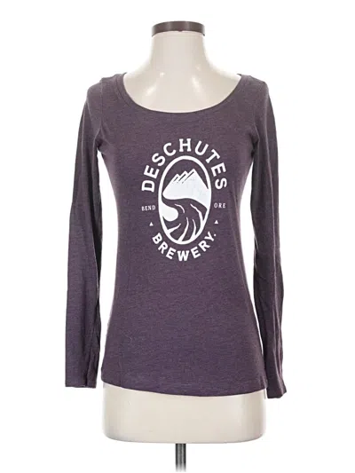 Pre-owned Next Level Apparel Long Sleeve T-shirt In Purple