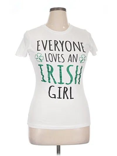Pre-owned Next Level Apparel Short Sleeve Top White Crew Neck Tops
