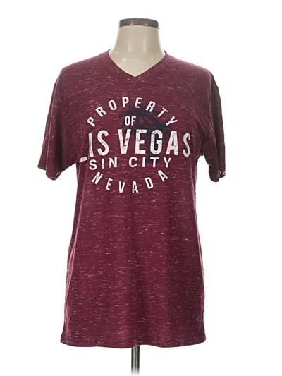 Pre-owned Next Level Apparel Short Sleeve T-shirt In Burgundy