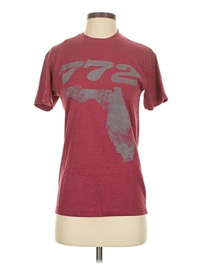 Pre-owned Next Level Apparel Short Sleeve T-shirt In Burgundy