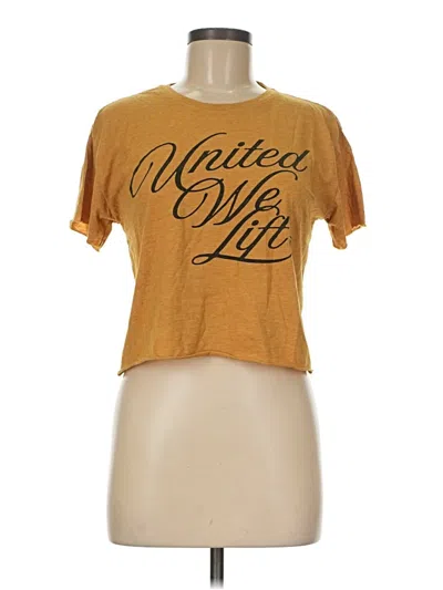 Pre-owned Next Level Apparel Short Sleeve T-shirt In Gold