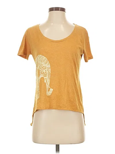 Pre-owned Next Level Apparel Short Sleeve T-shirt In Gold