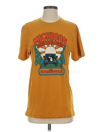 Pre-owned Next Level Apparel Short Sleeve T-shirt In Gold