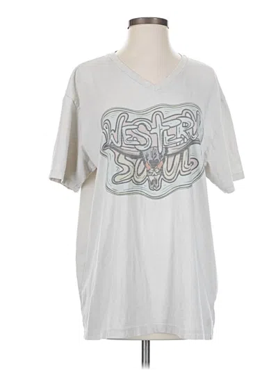Pre-owned Next Level Apparel Short Sleeve T-shirt In Silver