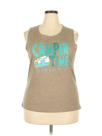 Pre-owned Next Level Apparel Sleeveless T-shirt In Brown