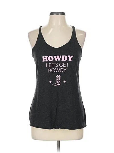 Pre-owned Next Level Apparel Sleeveless Top Gray Halter Neckline Tops