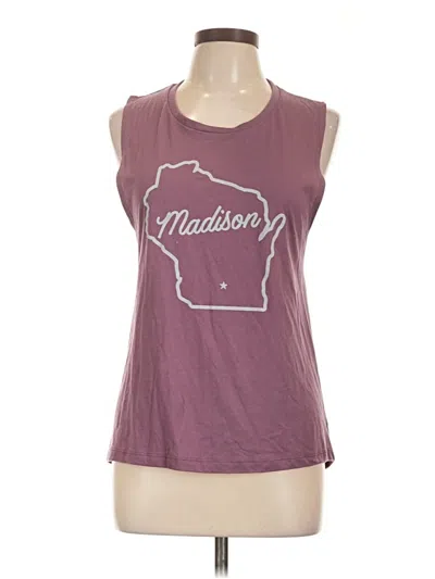 Pre-owned Next Level Apparel Sleeveless T-shirt In Burgundy