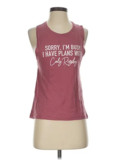 Pre-owned Next Level Apparel Sleeveless T-shirt In Burgundy