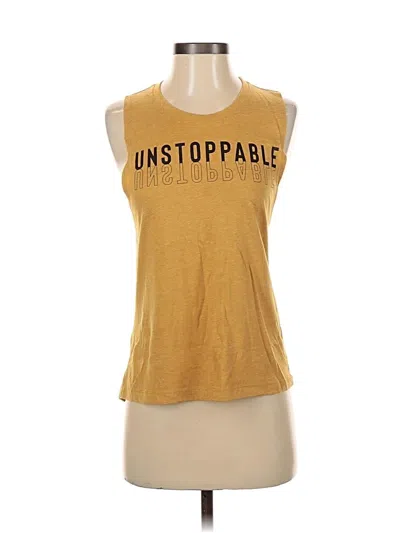 Pre-owned Next Level Apparel Sleeveless T-shirt In Gold