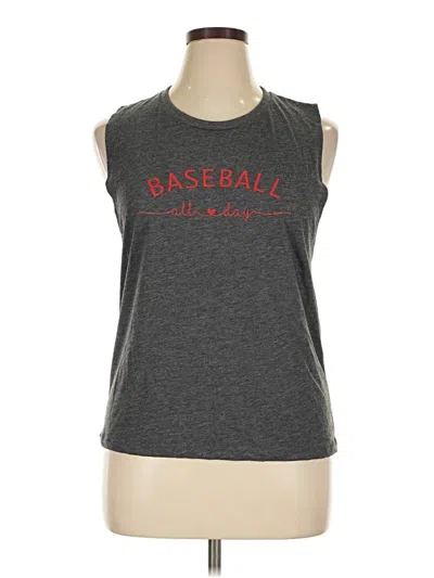 Pre-owned Next Level Apparel Sleeveless T-shirt In Gray