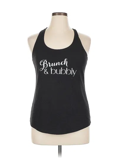 Pre-owned Next Level Apparel Tank Top Black Halter Neckline Tops