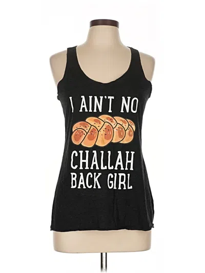 Pre-owned Next Level Apparel Tank Top Black Halter Neckline Tops