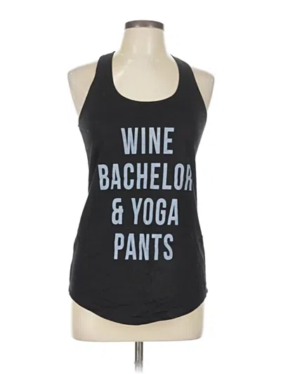 Pre-owned Next Level Apparel Tank Top Black Halter Neckline Tops