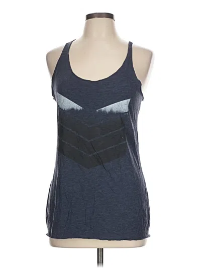 Pre-owned Next Level Apparel Tank Top Blue Halter Neckline Tops