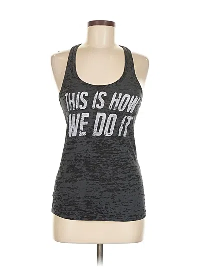 Pre-owned Next Level Apparel Tank Top Gray Halter Neckline Tops